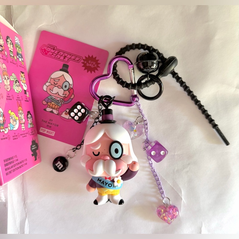 Labubu Popmart Crybaby Cute Bag Charm Keychain